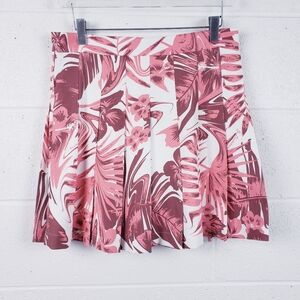J. Lindeberg Adina Floral Pleated Golf Skirt Skort Pink Floral Size Medium‎
